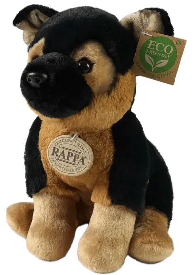 Jucărie de pluș Rappa Soft Collection - Ciobănesc german, așezat, 23 cm