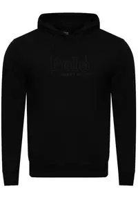 Hanorac barbati - U.S. GRAND POLO - US52328M/4008 - cu gluga - poliester/bumbac - negru