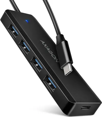 USB Hub AXAGON - HUE-C1C, 5 porturi , USB-C, negru