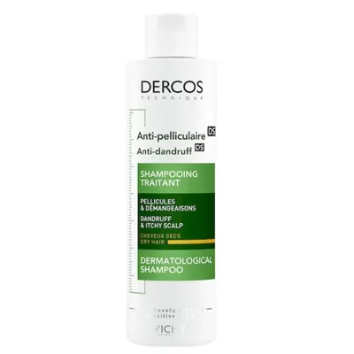 Sampon anti-matreata pentru par uscat, Dercos, Vichy | 200 ml