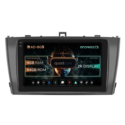 Navigatie 2K Toyota Avensis (2009-2015), Android, S-Quadcore 4GB RAM + 64GB ROM, 9.5 Inch - AD-BGS90042K+AD-BGRKIT093-B