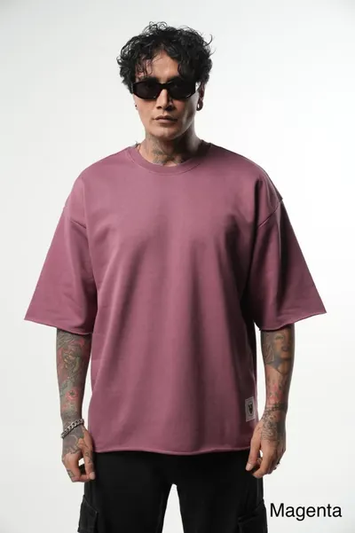 Tricou Clasic Oversize Magenta Tsas457(6049) (mărime: L)