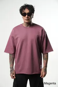 Tricou Clasic Oversize Magenta Tsas457(6049) (mărime: M)