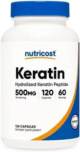 Keratin, 500 mg, 120 capsule, Nutricost