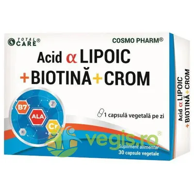 Acid Alfa Lipoic + Biotina + Crom 30cps