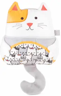 Jucărie anti-colici cu sâmburi de cireșe Amek Toys - Pisică, Lazy the cat
