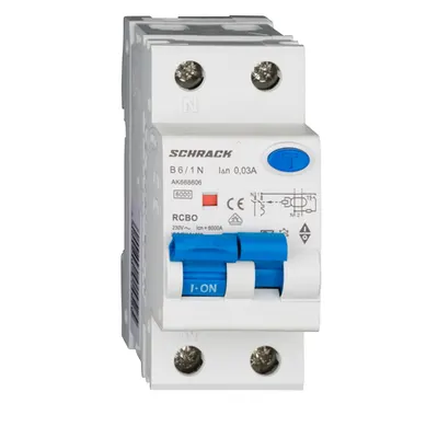 Intreruptor automat+dif. 1P+N, AMPARO 6kA, B 6A, 30mA, tip A