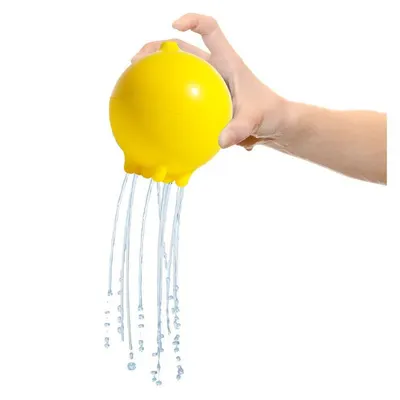 Jucarie de baie Mingiuta senzoriala cu apa Plui Rainball galben