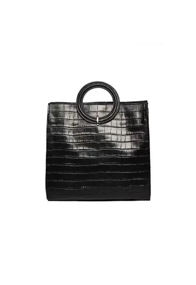 Geanta dama piele - Olimpia - neagra - 22x10x17 cm