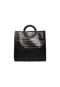 Geanta dama piele - Olimpia - neagra - 22x10x17 cm