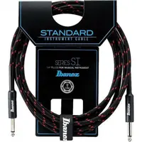 Cablu pentru chitară Ibanez - SI10 BW, 6.3 mm, 3 m, negru/roșu