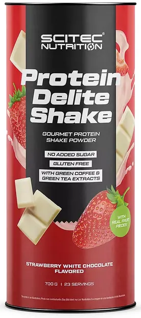 Protein Delite Shake, căpșună și ciocolată albă, 700 g, Scitec Nutrition