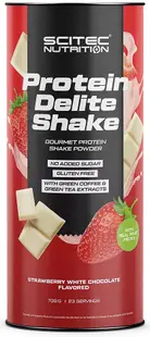 Protein Delite Shake, căpșună și ciocolată albă, 700 g, Scitec Nutrition
