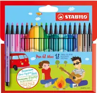 Set de mini markere Stabilo Pen 68 - 18 culori