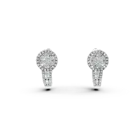 Cercei din aur alb cu diamante de 0.55ct