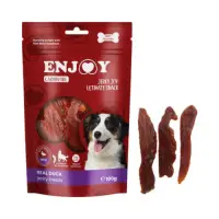 ENJOY Carnivore Jerky Treats, XS-XL, Rață, punguță recompense câini, 100g