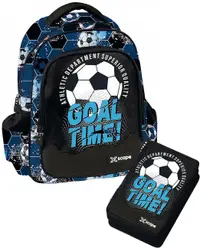 Set școlar rucsac pentru grădiniță cu penar și rechizite Graffiti Xscape - Football