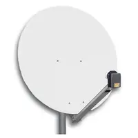Antena satelit 80cm/75,Alu.,39dB,sup.plia.LNB incl.,alb
