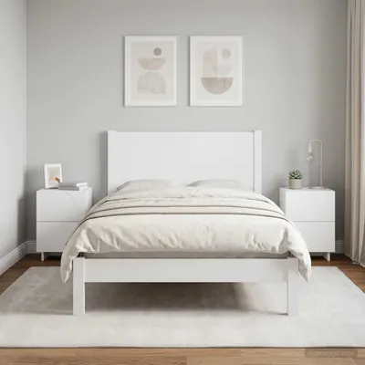 vidaXL Dulap de noapte 2 buc. Alb 33,5 x 34,5 x 50 cm Lemn prelucrat