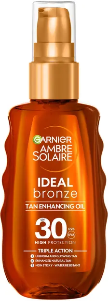 Garnier Ambre Solaire Ulei de bronzare cu protecție solară Ideal Bronze, SPF30, 150 ml