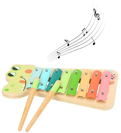 Xilofon din lemn Tooky Toy - Crocodilul vesel