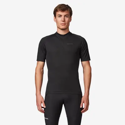 Tricou ciclism pe șosea Essential Negru Bărbați