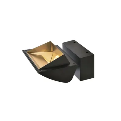 Corp iluminat de perete, aplica, lumini MERADO FLOOD de perete, LED negru montat pe suprafata interioara de perete de lumina, negru, 3000K, 40 °