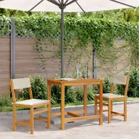 Gossi set mobilier de balcon cu perne, 3 piese, lemn masiv acacia