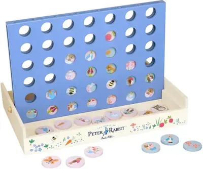Joc de tablă din lemn Orange Tree Toys Peter Rabbit - Patru la rând