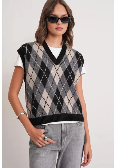 Pulover dama - Decolteu in V - tricot