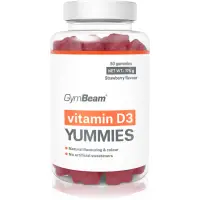 GymBeam Vitamin D3 Yummies bomboane tip jeleu pentru funcționarea normală a sistemului imunitar, sănătatea oaselor, a dinților și activitatea musculară 175 g