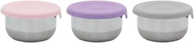 Set boluri cu capac Melii - Pink, purple & grey, 3 buc.