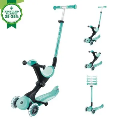 Trotineta globber go-up 4 in 1 deluxe lights, ecologic, verde