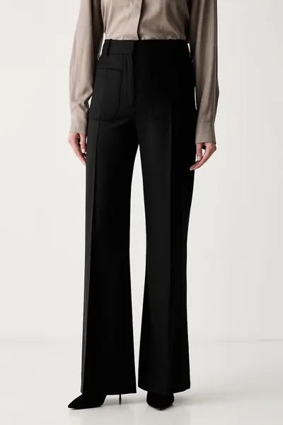 Victoria Beckham pantaloni de costum pentru femei cu bumbac Alina