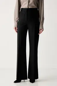 Victoria Beckham pantaloni de costum pentru femei cu bumbac Alina