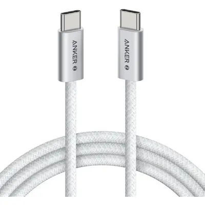 Cablu Date si Incarcare USB-C - USB-C Anker Zolo, 240W, 1m, Alb A8060H21