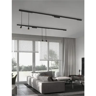 Sistem iluminat pe sina ULTRA SLIM MAGNETIC Nisipiu Negru Aluminiu 5W DC48V Bridgelux 444Lm >90 3000K IP20