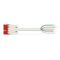 pre-assembled connecting cable; Eca; Plug/open-ended; 5-pole; Cod. P; H05Z1Z1-F 5G 2.5 mm²; 8 m; 2,50 mm²; red