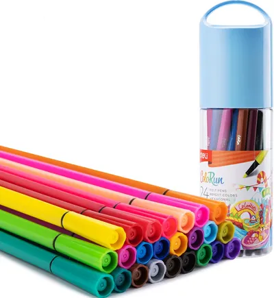 Deli Colorun - EC156-24, 24 culori, în tub
