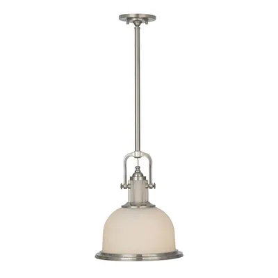 Lampa suspendata Parker Place 1 Light Pendant Brushed Steel