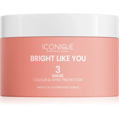 ICONIQUE Professional BRIGHT LIKE YOU Colour & Shine Protection Mask mască protectoare cu efect regenerator pentru păr vopsit 200 ml