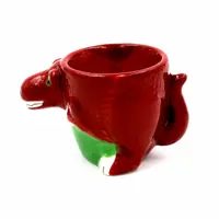 Suport ou din ceramică t-rex grena