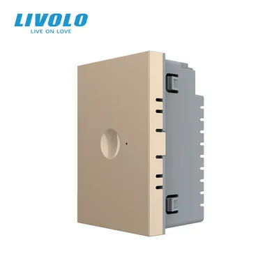 Modul intrerupator simplu tactil, control telecomanda RF, standard italian, 3M Auriu