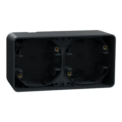 Mureva Styl - aparenta mounted box - doua module hsauizontal- grey