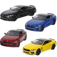 Masinuta BMW M8 sport, die-cast, scara 1 la 38, pull-back, usi mobile, lungime 12.5 cm