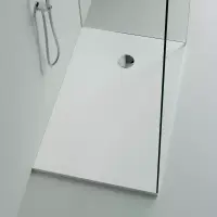 Cadita de dus dreptungiulara, din compozit alba, 120x80x3 cm, Marmite Burgos