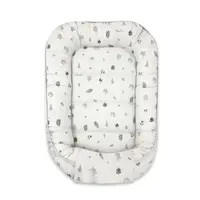 Cosulet bebelus, MimiNu, Pentru dormit, Baby Cocoon 75x55 cm, Husa 100% bumbac, Din bumbac certificat Oeko Tex Standard 100, Leaves