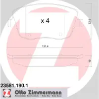 Set placute frana, frana disc ZIMMERMANN 23581.190.1