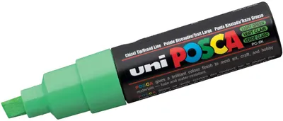 Marker permanent cu un varf tesit Uni Posca - PC-8K, 8 mm, verde deschis