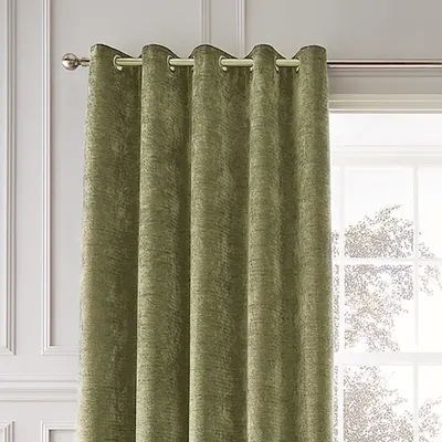Draperii kaki termoizolante 2 buc. din janilie 117x183 cm Selene Luxury Chenille – Hyperion